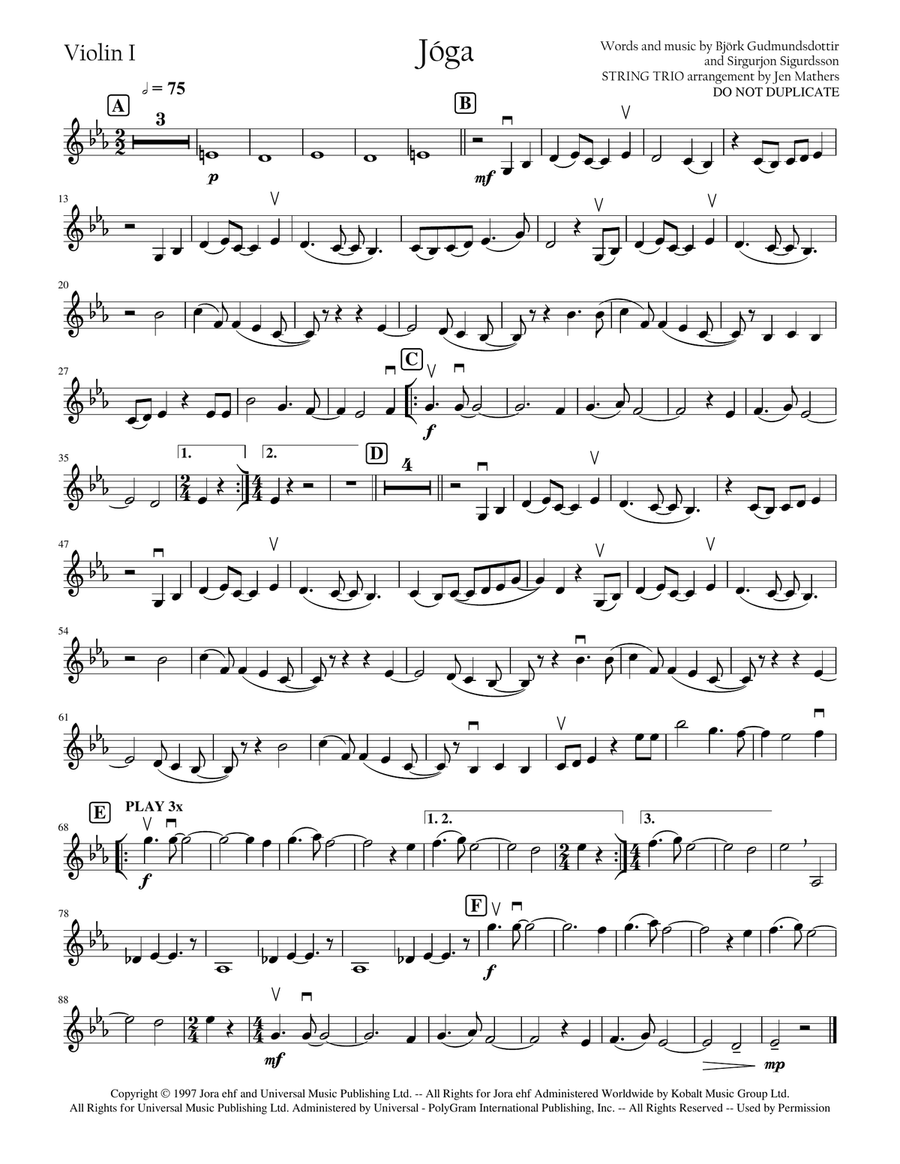 Joga String Trio scores gallery preview page 1