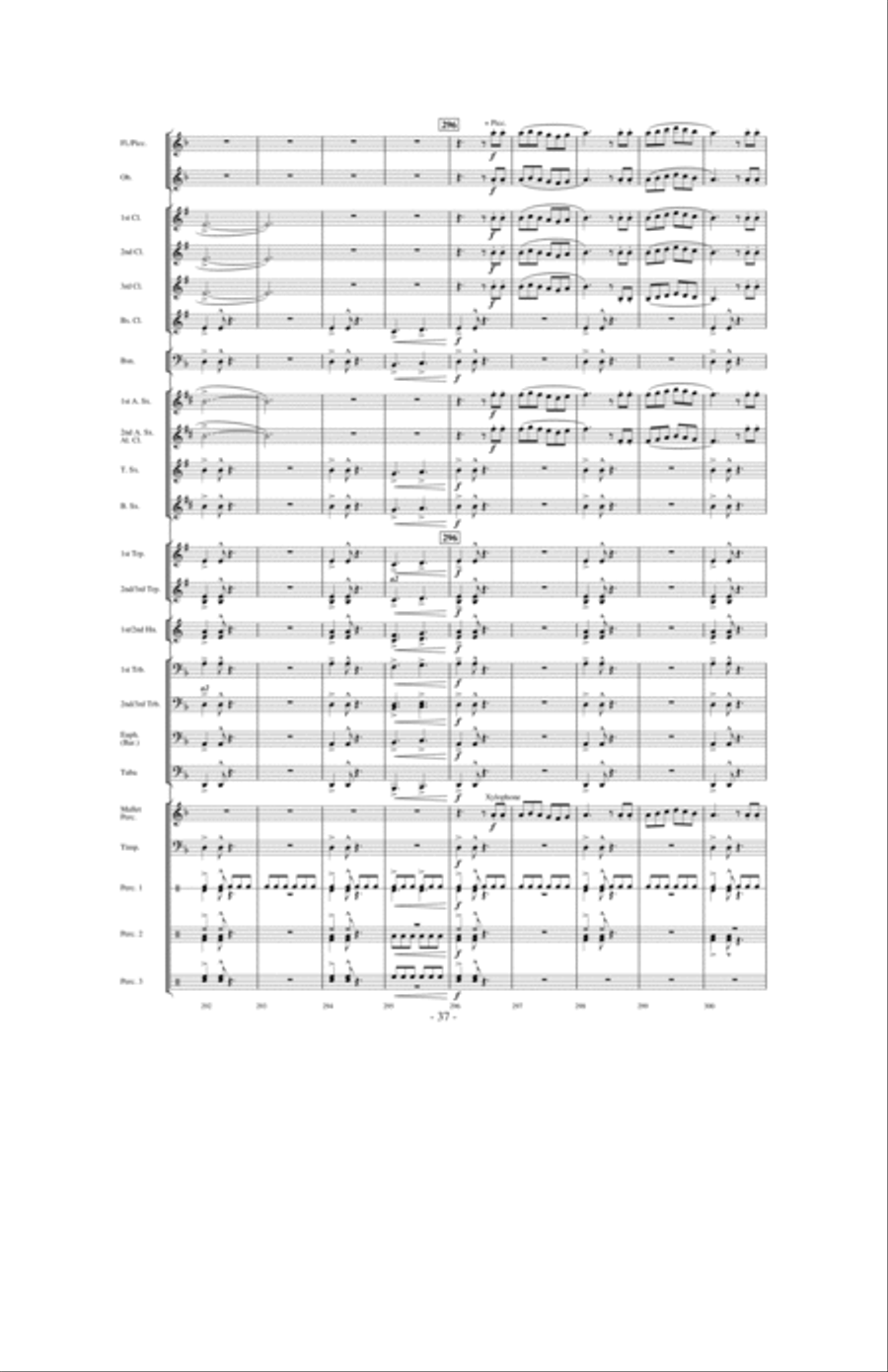 Dragons Fly on the Winds of Time Concert Band scores gallery preview page 36