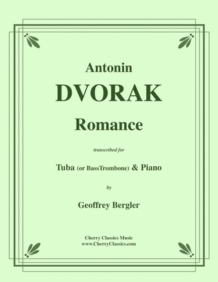 Book cover for Romance for Tuba or Bass Trombone & Piano