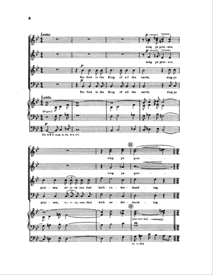 O Clap Your Hands (Choral Score) 4-Part scores gallery preview page 8