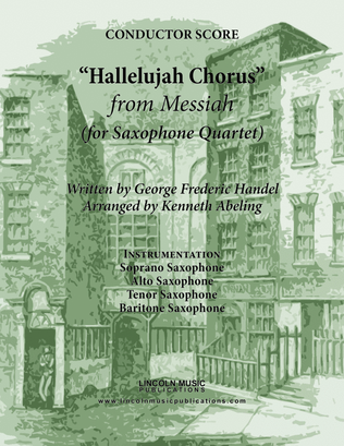 Book cover for Handel - Hallelujah Chorus from Messiah (for Saxophone Quartet SATB)