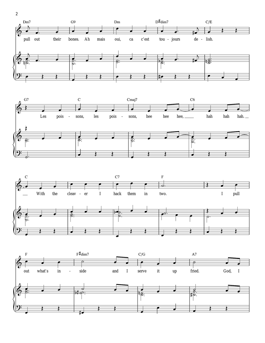Les Poissons (from The Little Mermaid) Piano, Vocal scores gallery preview page 2