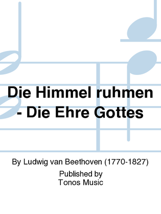 Book cover for Die Himmel ruhmen - Die Ehre Gottes