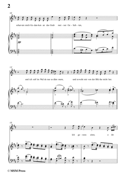 Schubert-Die Sommernacht,in D Major,for Voice&Piano image number null