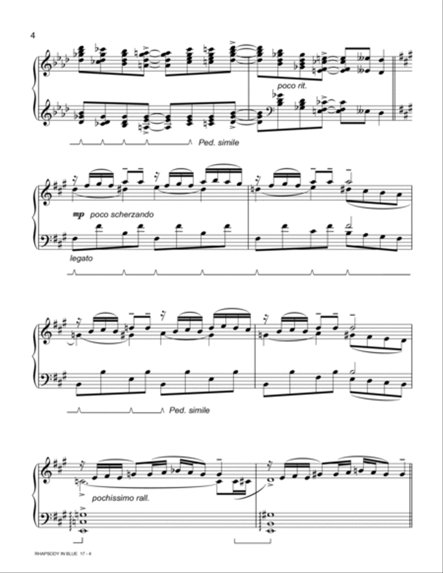 Rhapsody In Blue (Abridged & Advanced Piano Solo) Piano Method scores gallery preview page 4