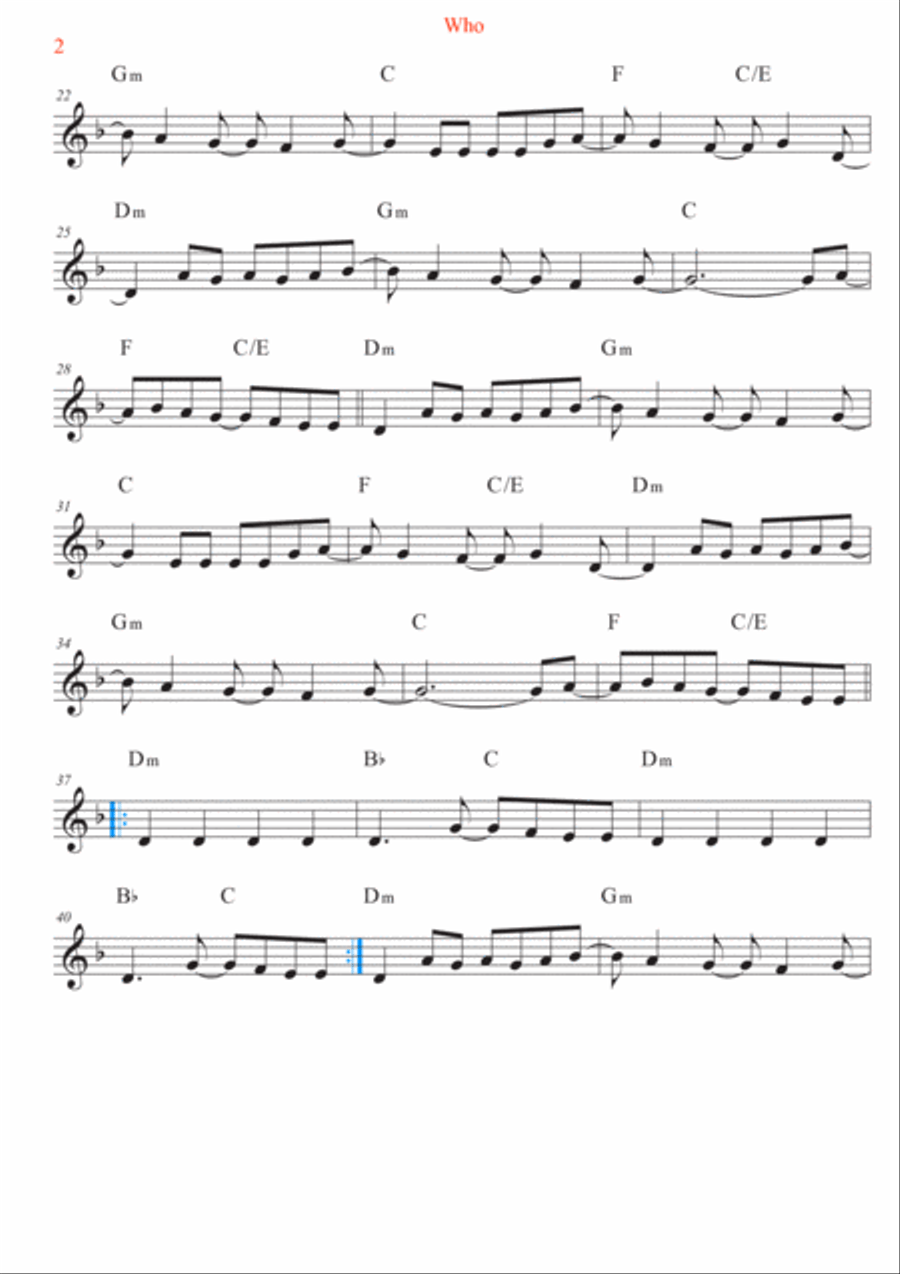 Who Tenor Saxophone scores gallery preview page 2