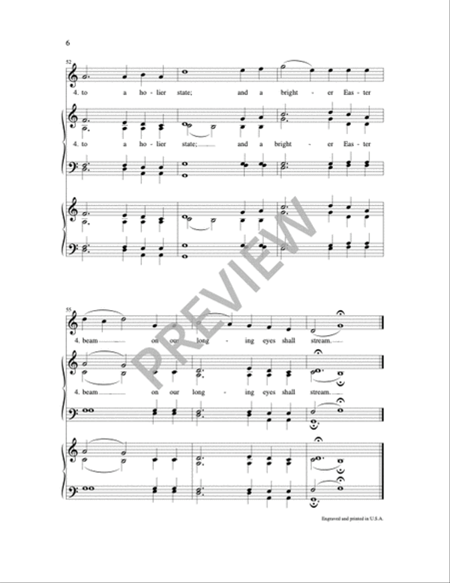 He is Risen! He is Risen! 4-Part scores gallery preview page 6