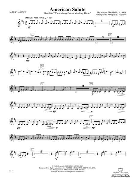 American Salute: 1st B-flat Clarinet