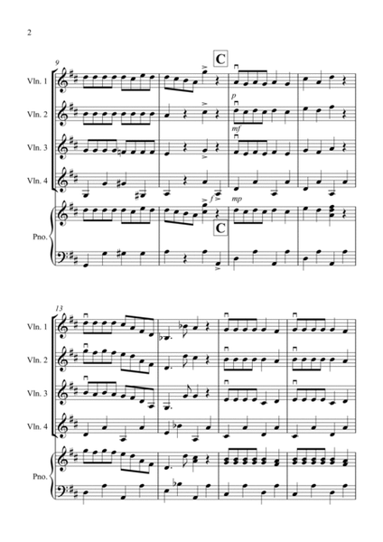 Dance of the Reed Pipes (fantasia from Nutcracker) for Violin Quartet image number null