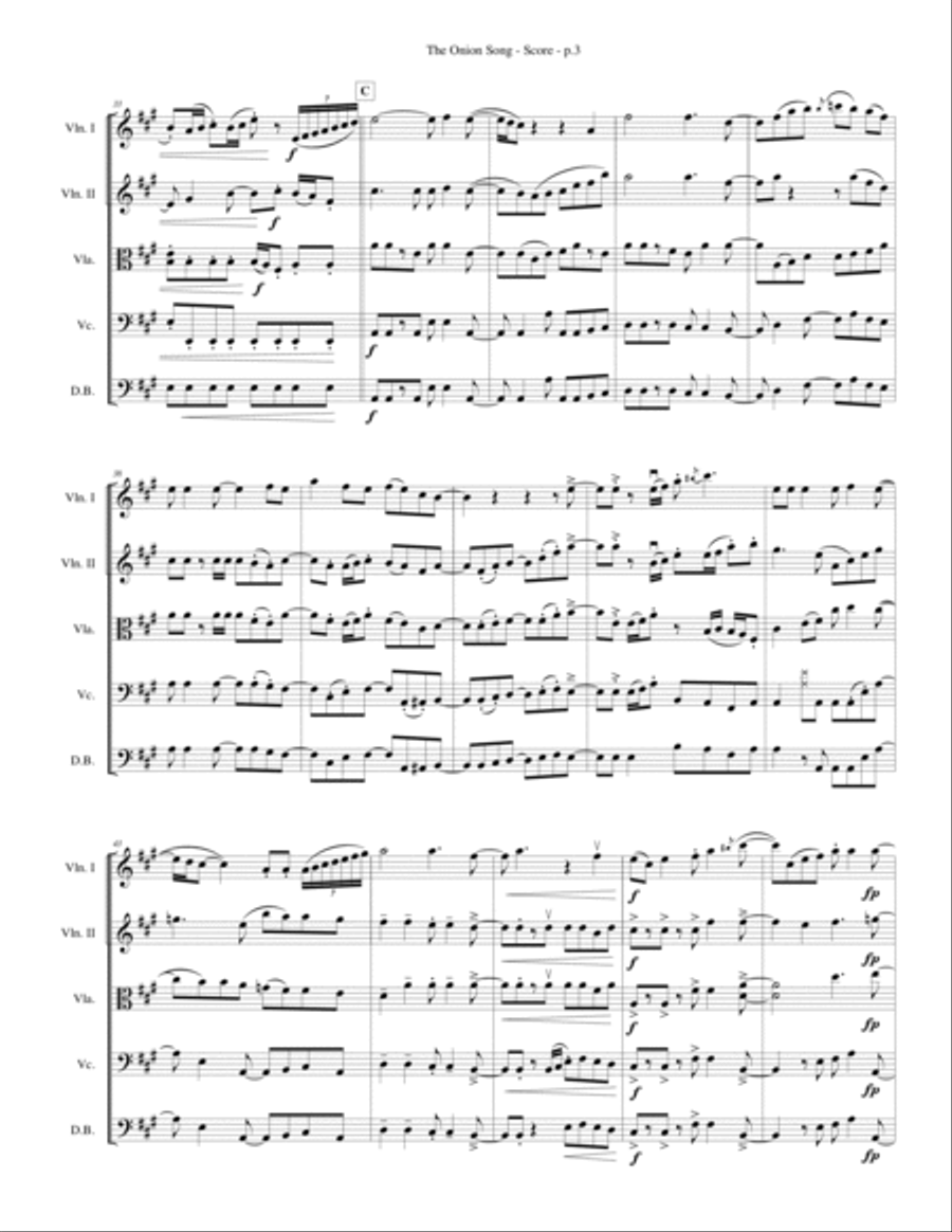 The Onion Song String Quartet scores gallery preview page 5