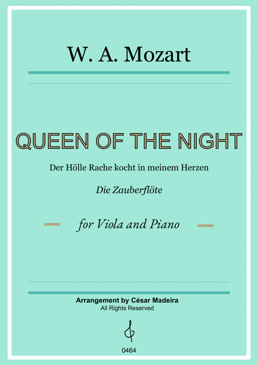 Queen of the Night Aria - Viola and Piano (Full Score) image number null