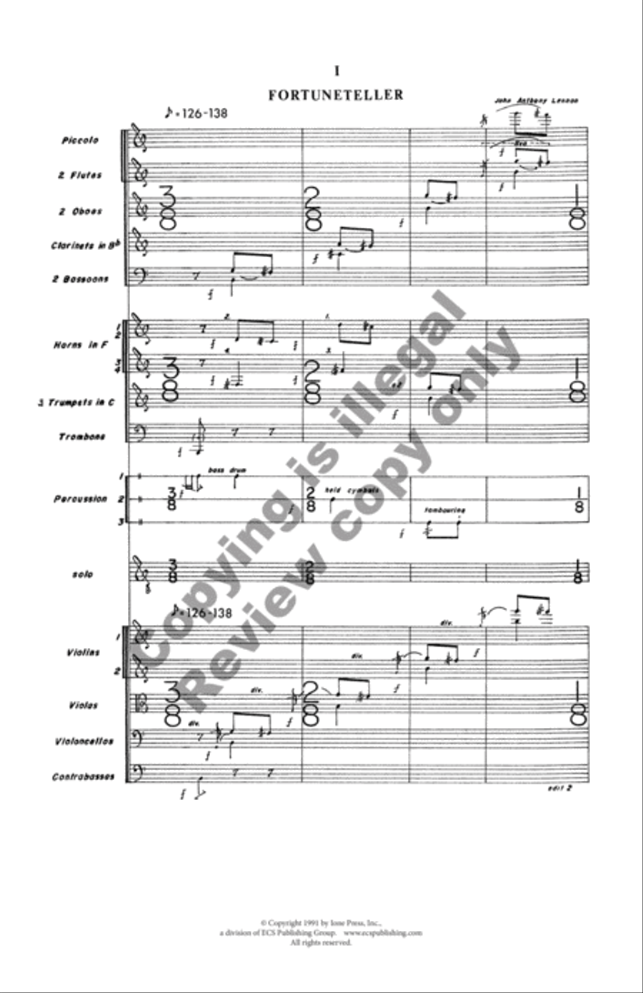 Zingari, Concerto for Guitar and Orchestra Orchestra scores gallery preview page 4