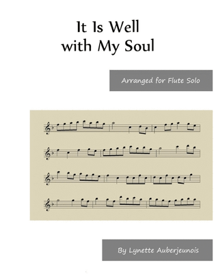 Book cover for It Is Well with My Soul - Flute Solo