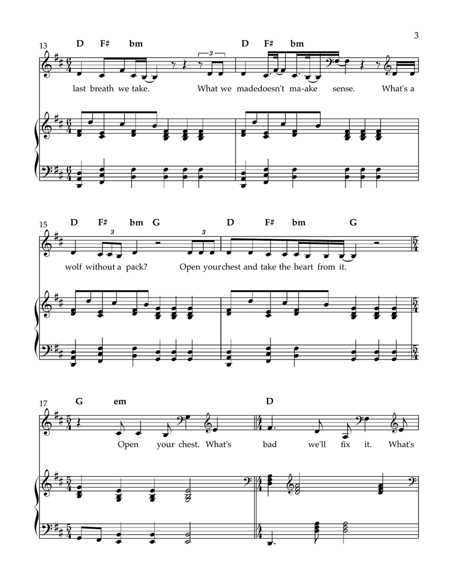 The Soft Skeleton Piano, Vocal scores gallery preview page 3