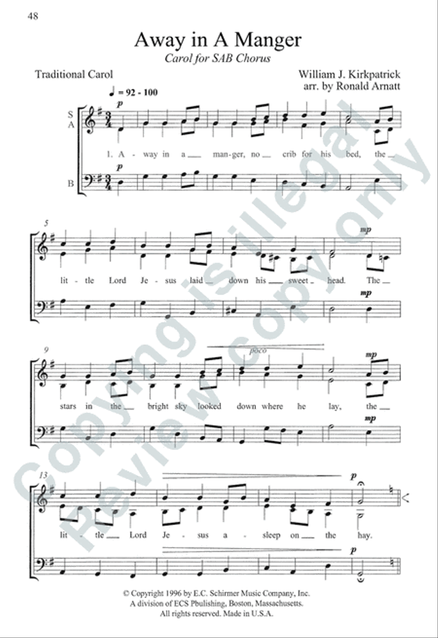 Somerset Anthem Books, Volume I (Advent & Christmas) 3-Part scores gallery preview page 35