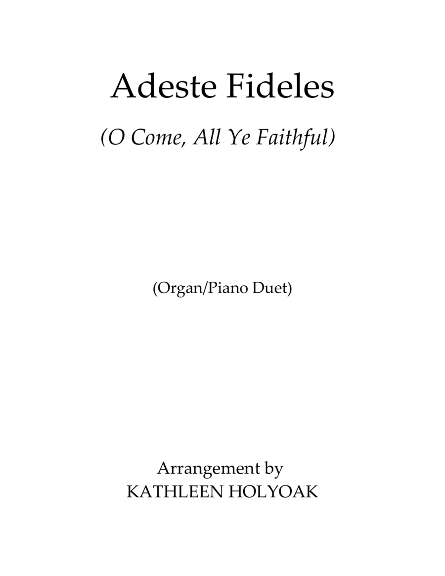 Adeste Fideles Organ Solo scores gallery preview page 1