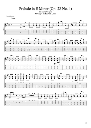 Book cover for Chopin - Prelude in E Minor - Fingerstyle Guitar