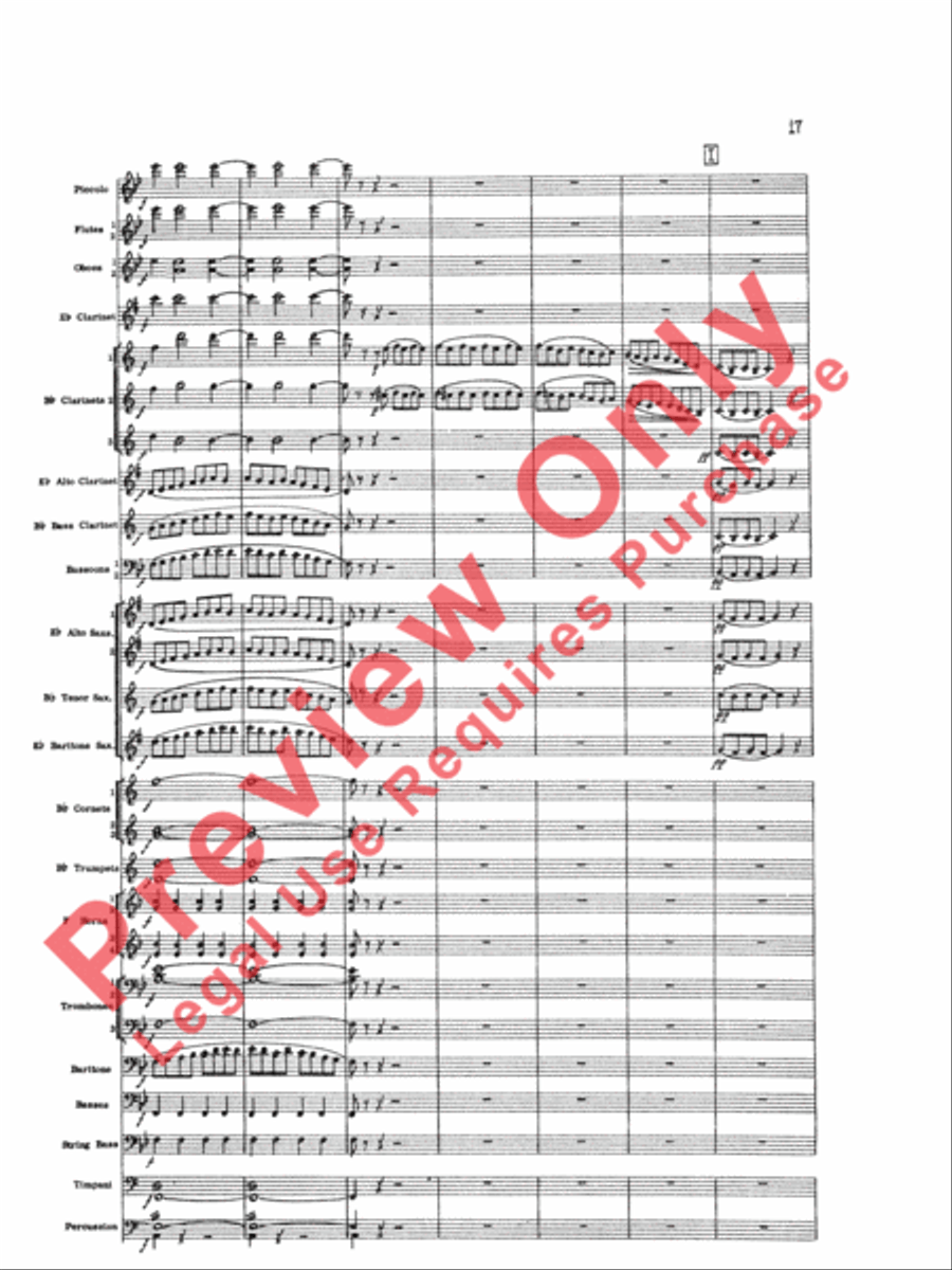 Marriage of Figaro Overture Concert Band scores gallery preview page 20