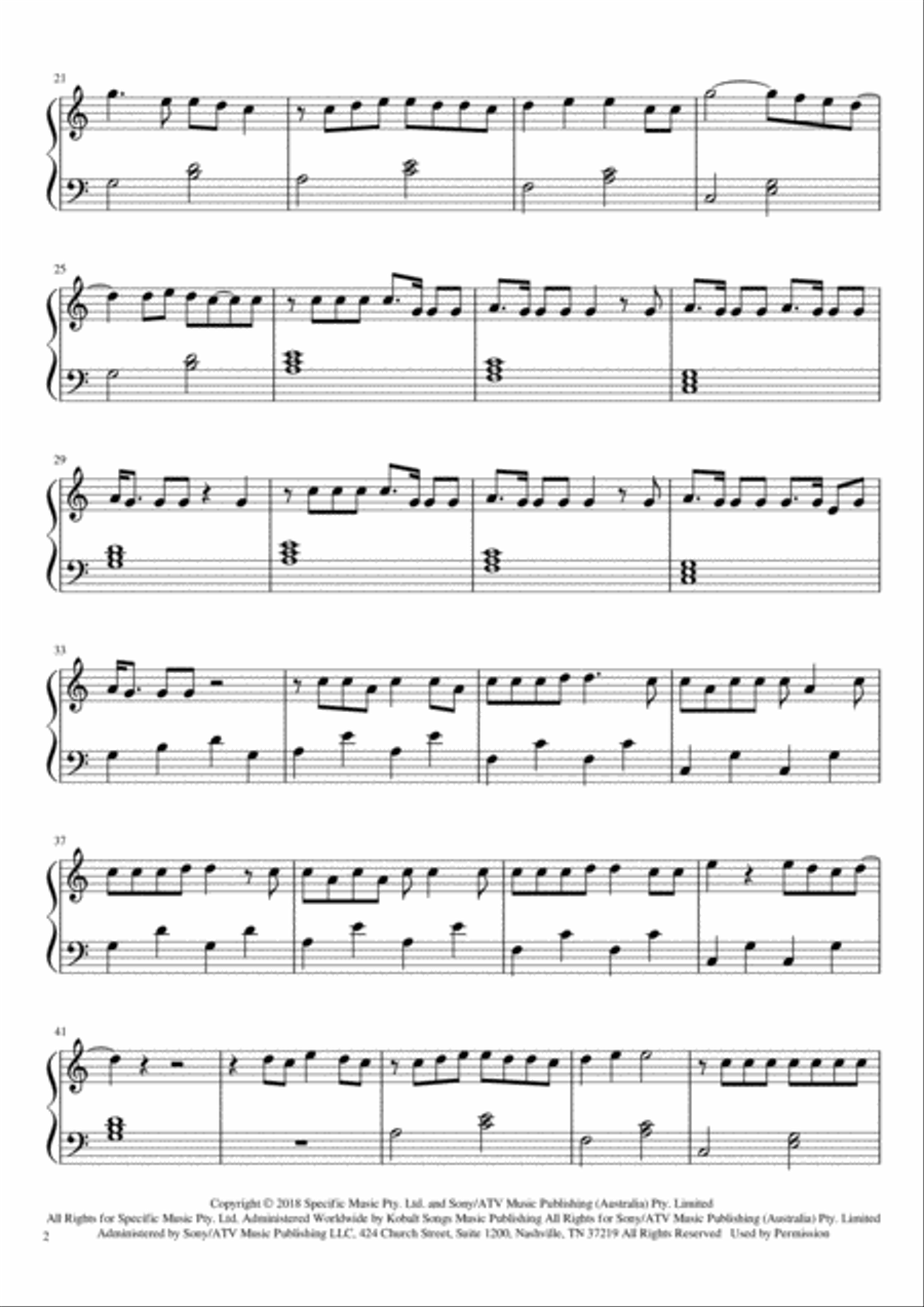 Be Alright Be Alright Easy Piano scores gallery preview page 2
