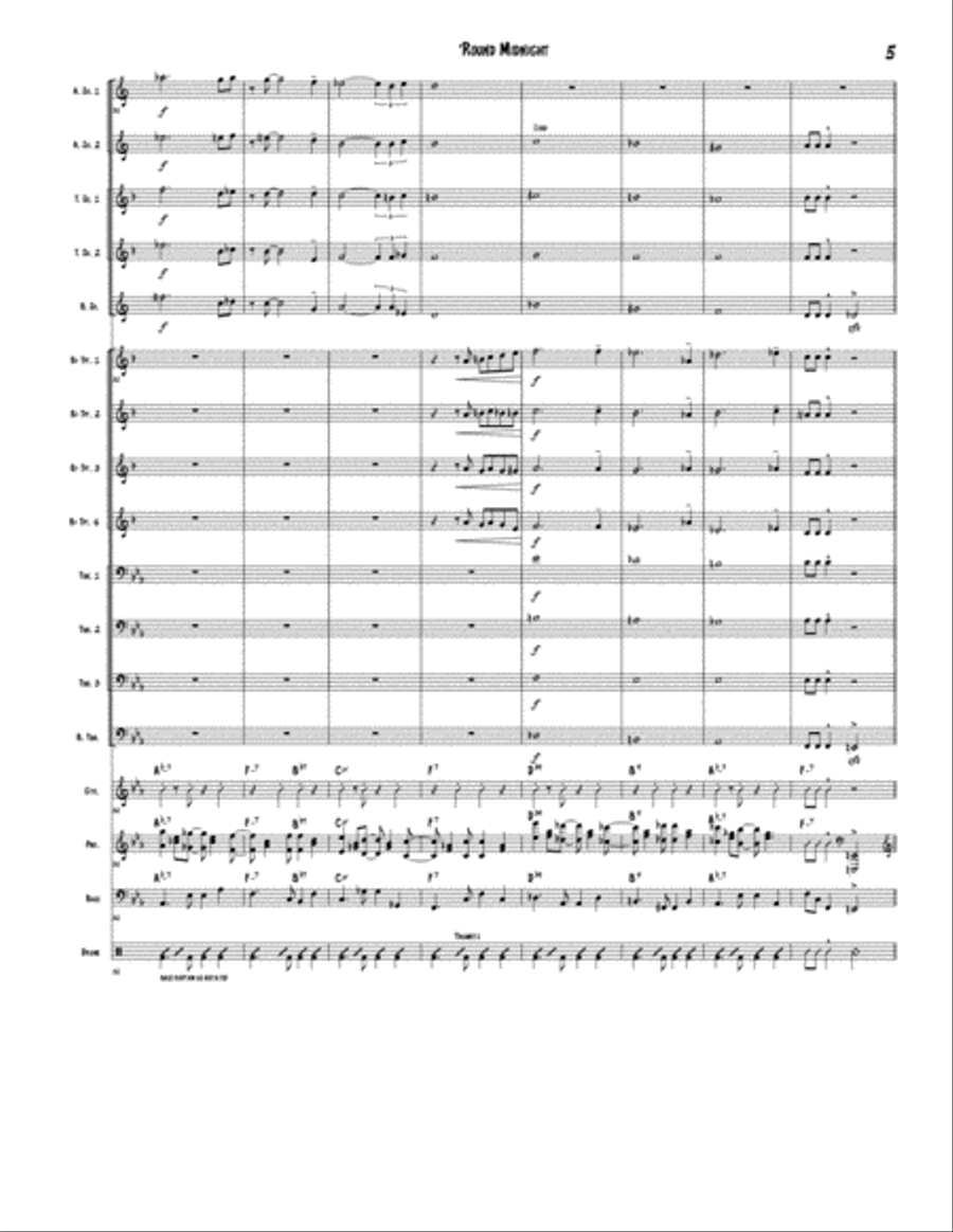 Round Midnight Jazz Ensemble scores gallery preview page 5