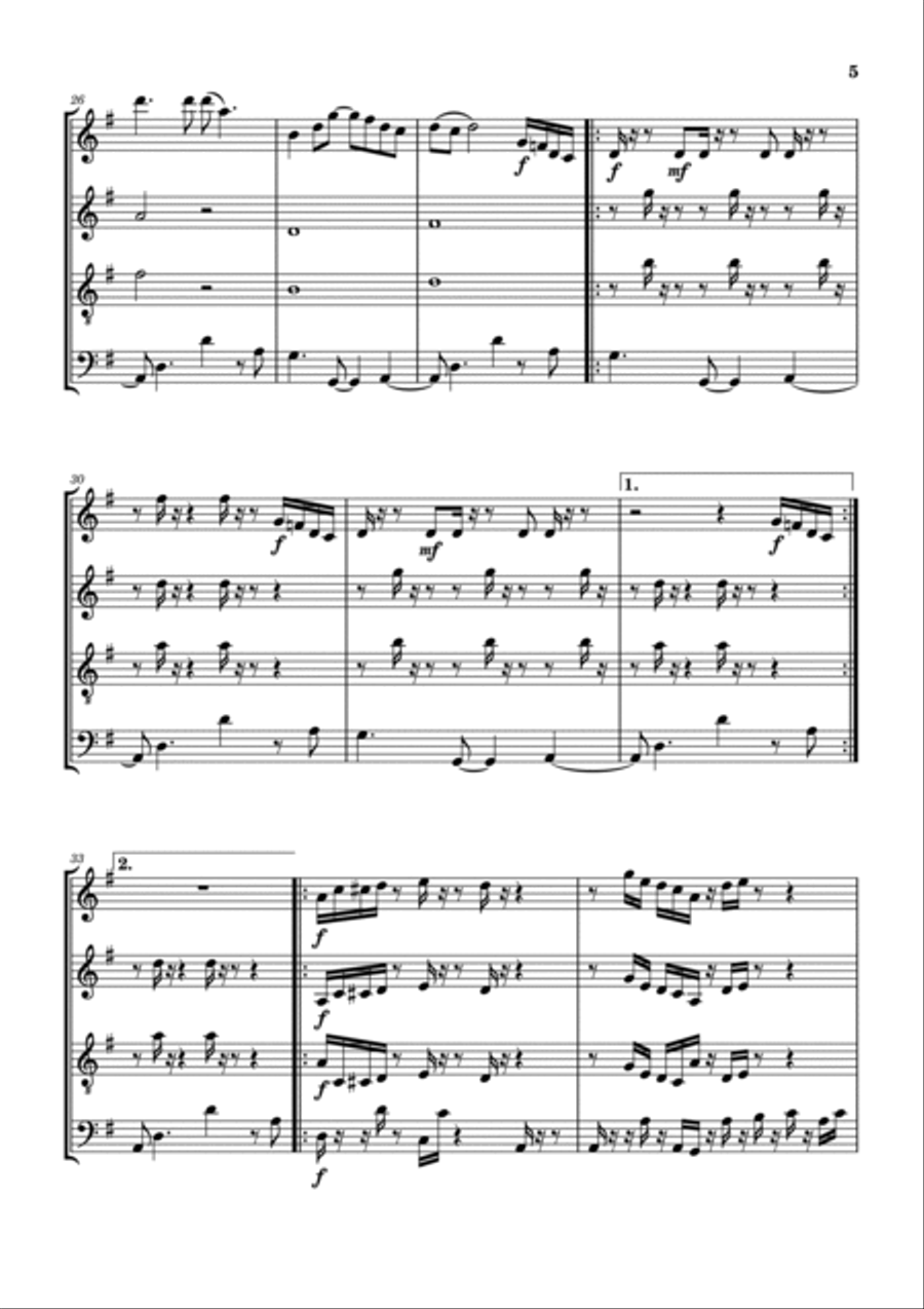 Thee Thee Saxophone Quartet scores gallery preview page 6