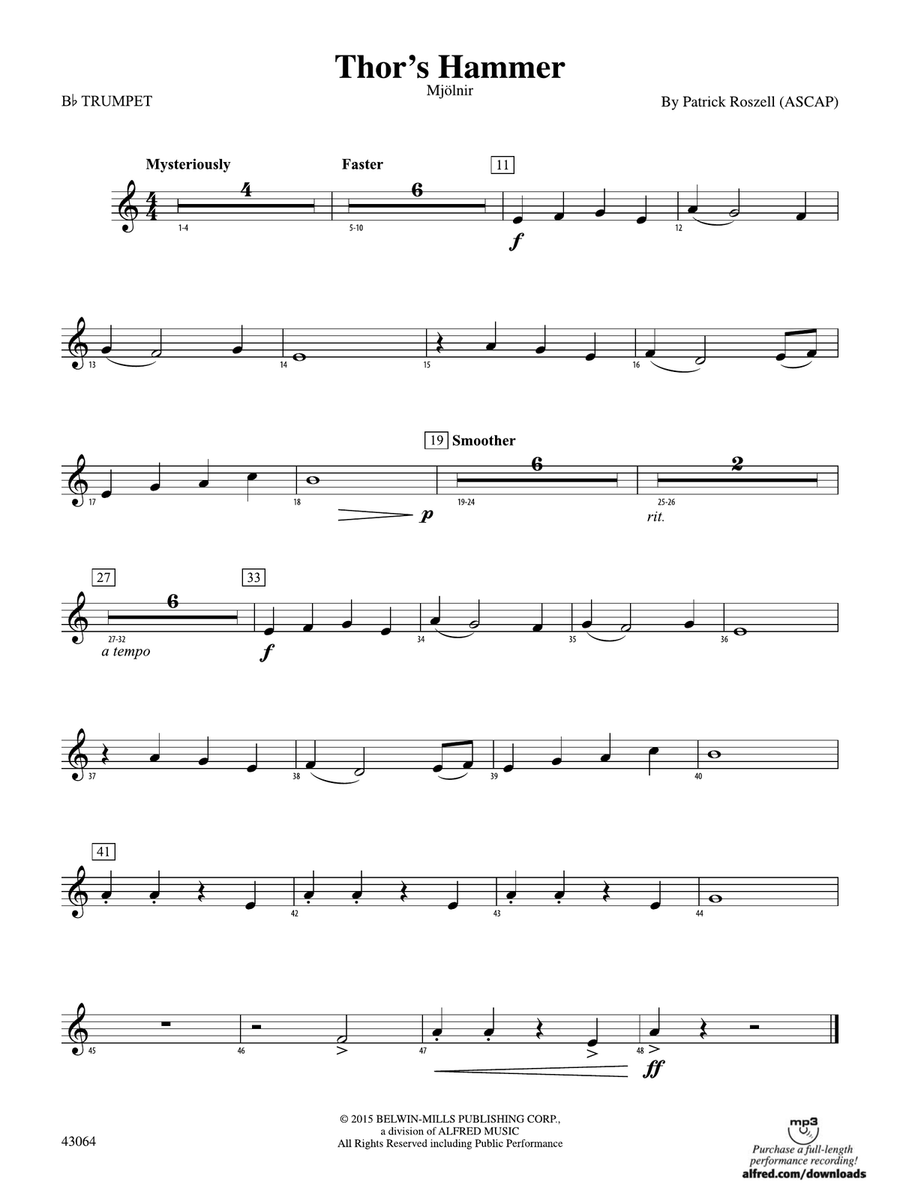 Thor's Hammer: 1st B-flat Trumpet