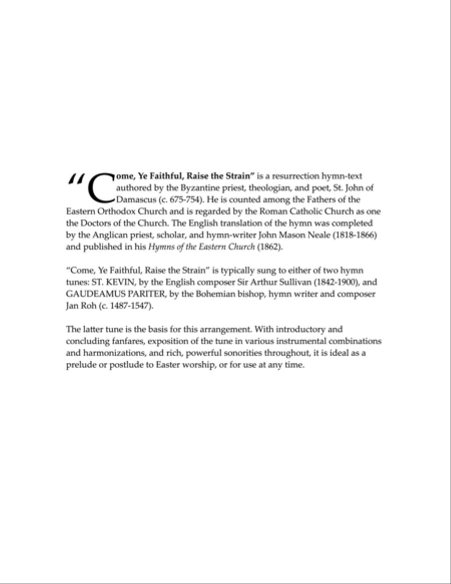 Come, Ye Faithful, Raise the Strain - brass quintet Brass Quintet scores gallery preview page 2