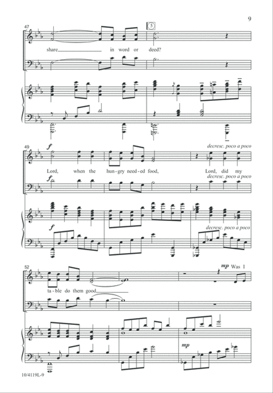 Was I Faithful? 3-Part scores gallery preview page 10
