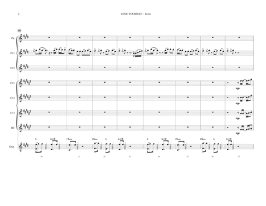 Love Yourself Small Ensemble scores gallery preview page 2