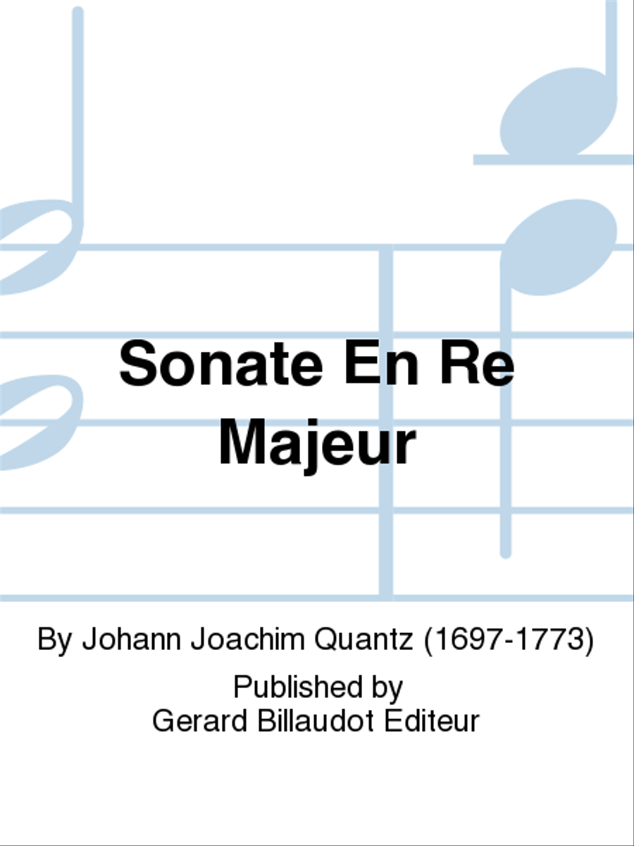 Sonate En Re Majeur