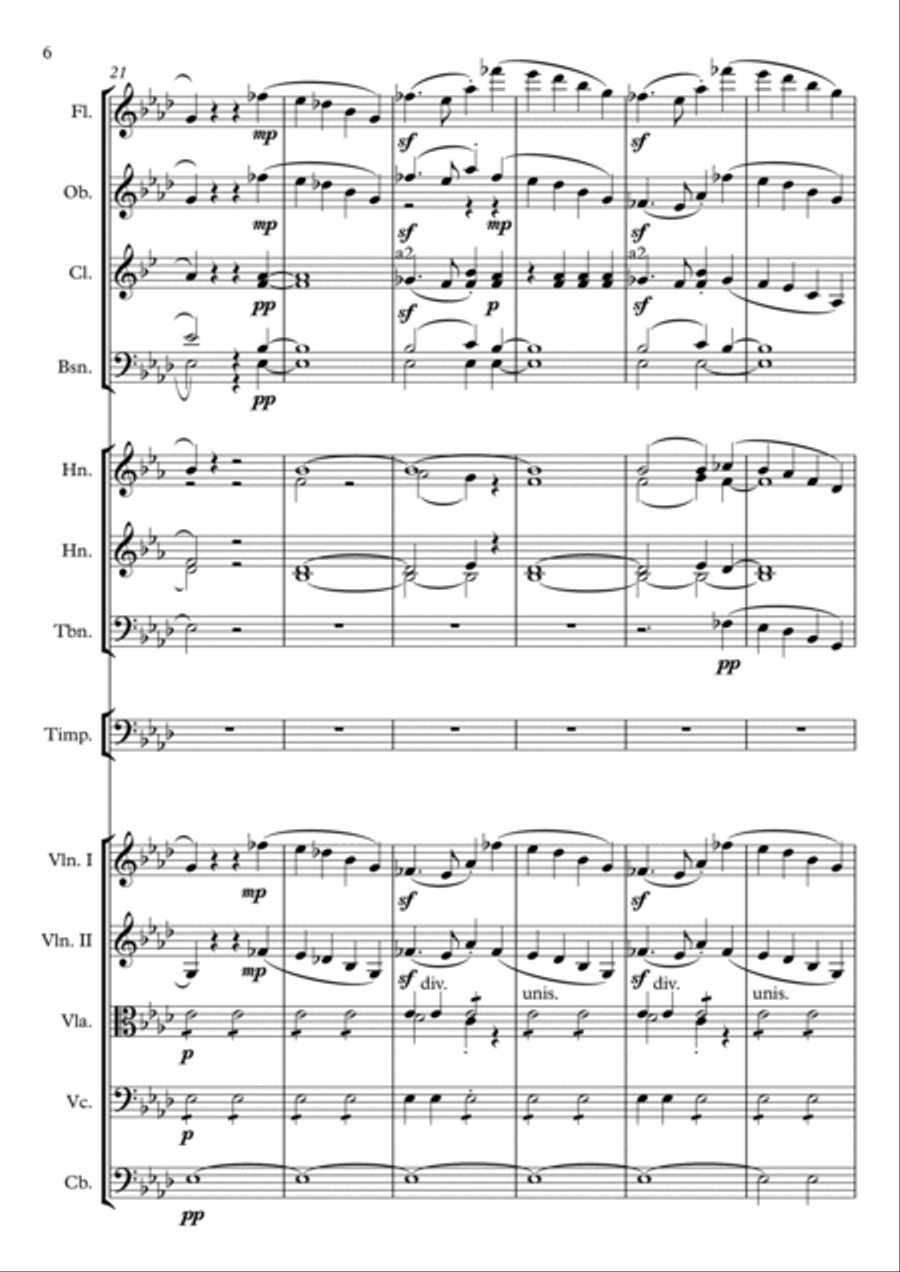 Beethoven Piano Sonata Op. 2 No. 1 Orchestration (by Barış Önder) Full Orchestra scores gallery preview page 6