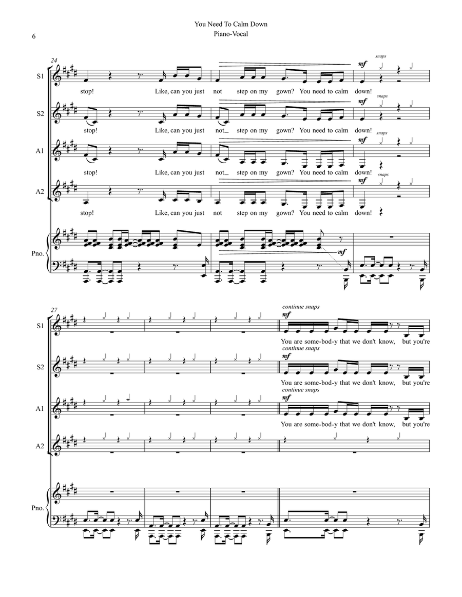 You Need To Calm Down SSAA scores gallery preview page 6
