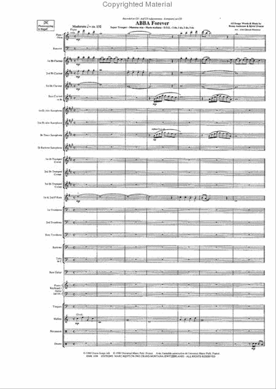 ABBA Forever ABBA Forever Concert Band scores gallery preview page 3