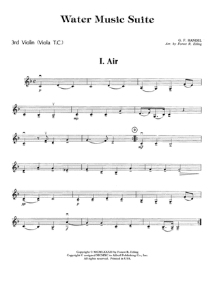 Water Music Suite: 3rd Violin (Viola [TC])