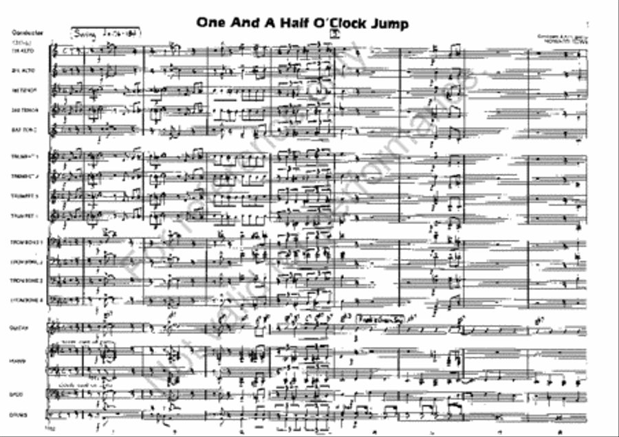 One and a Half O'Clock Jump Jazz Ensemble scores gallery preview page 2