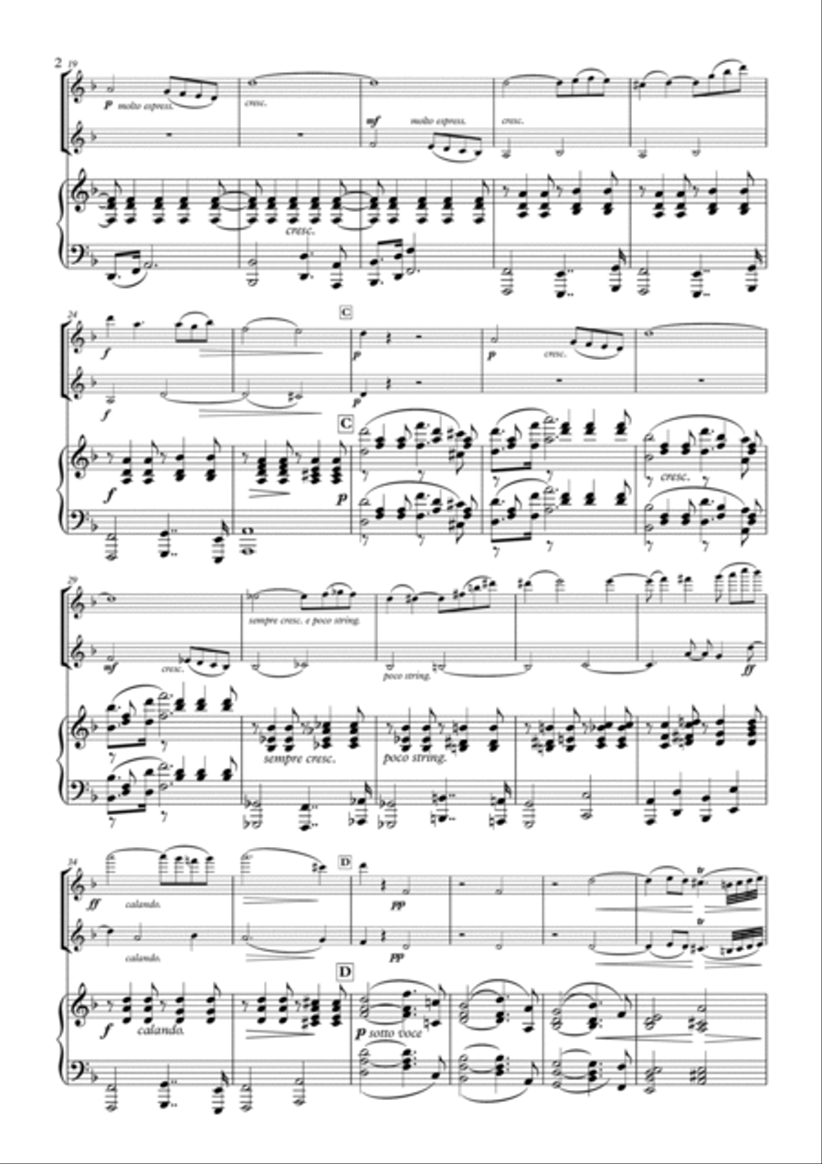 'Largo' from Trio Op.28 for Violin, Viola & Piano Piano Trio scores gallery preview page 2