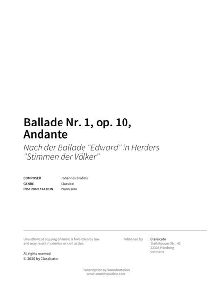 Ballade Nr. 1, op. 10, Andante image number null