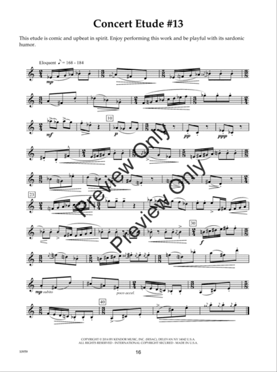 Concert Etudes Concert Etudes B-Flat Clarinet scores gallery preview page 17
