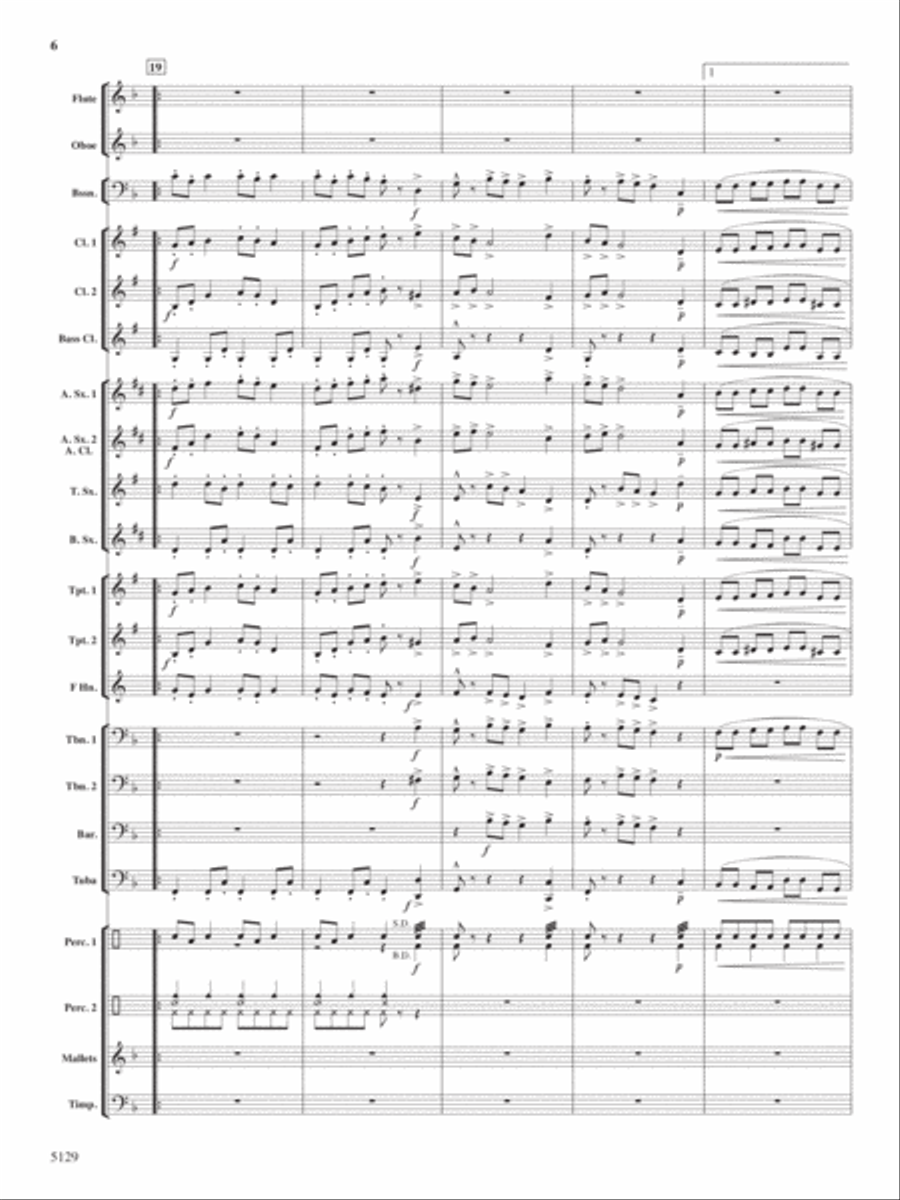 Witch's Dance Concert Band scores gallery preview page 6