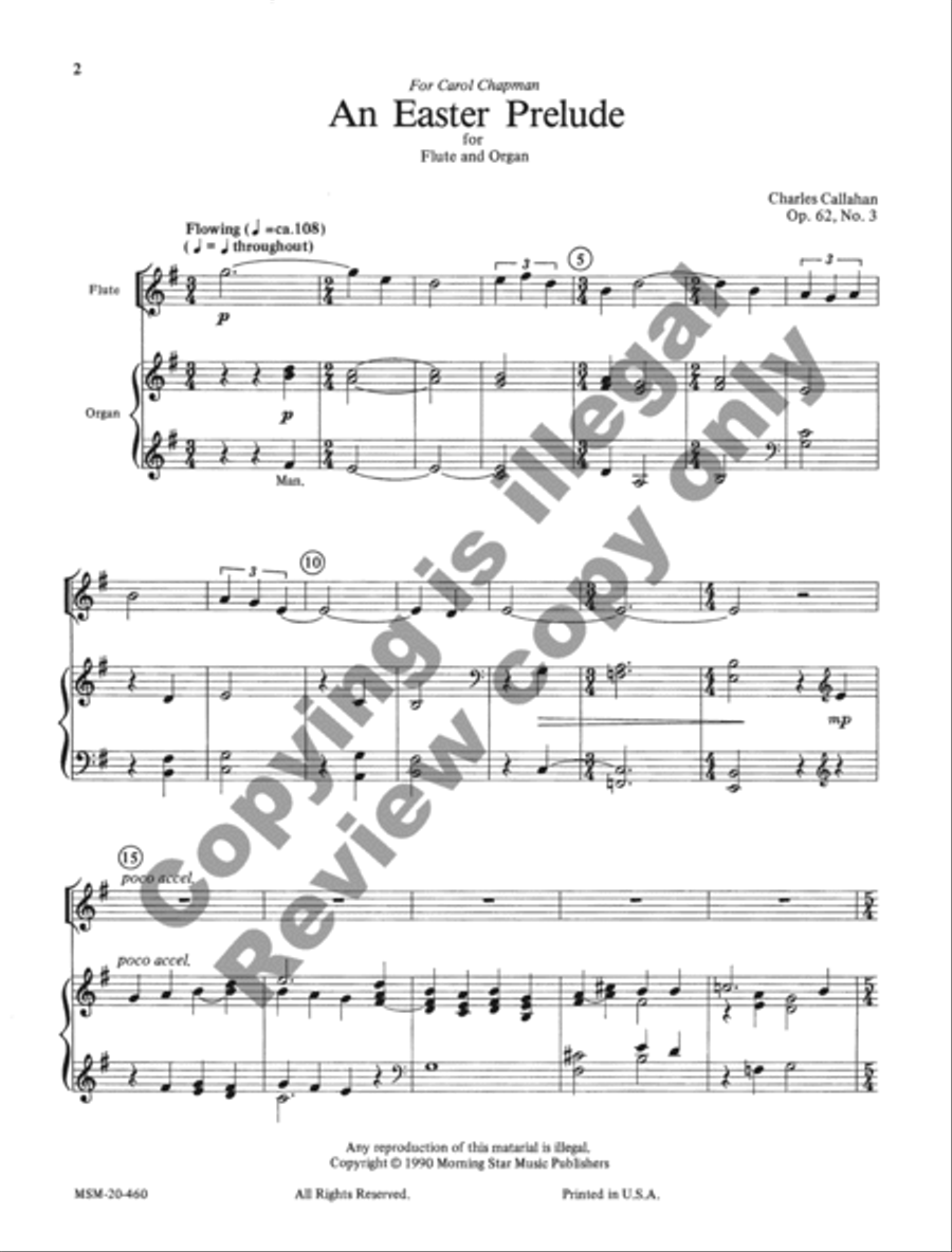 An Easter Prelude for Flute and Organ Flute Solo scores gallery preview page 6