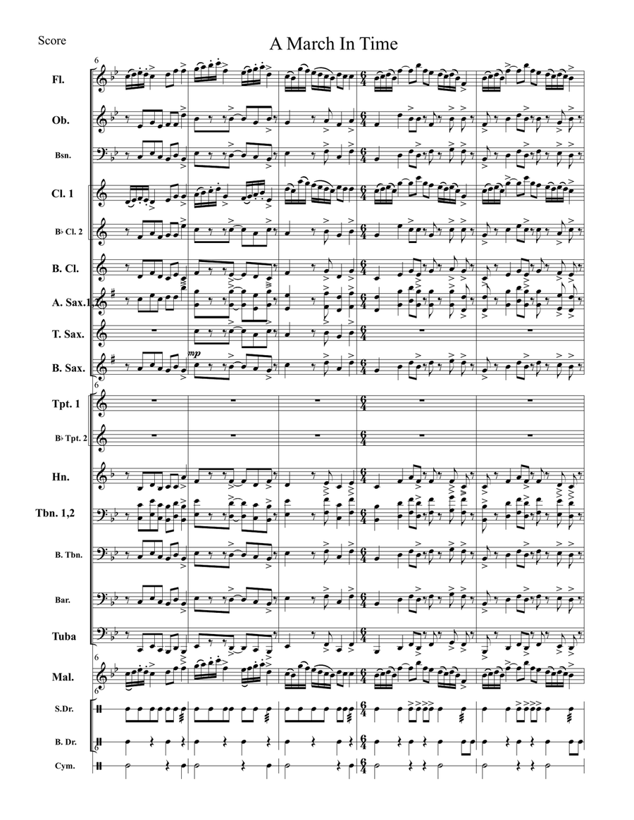 March In Time for Young Concert Band Concert Band scores gallery preview page 3