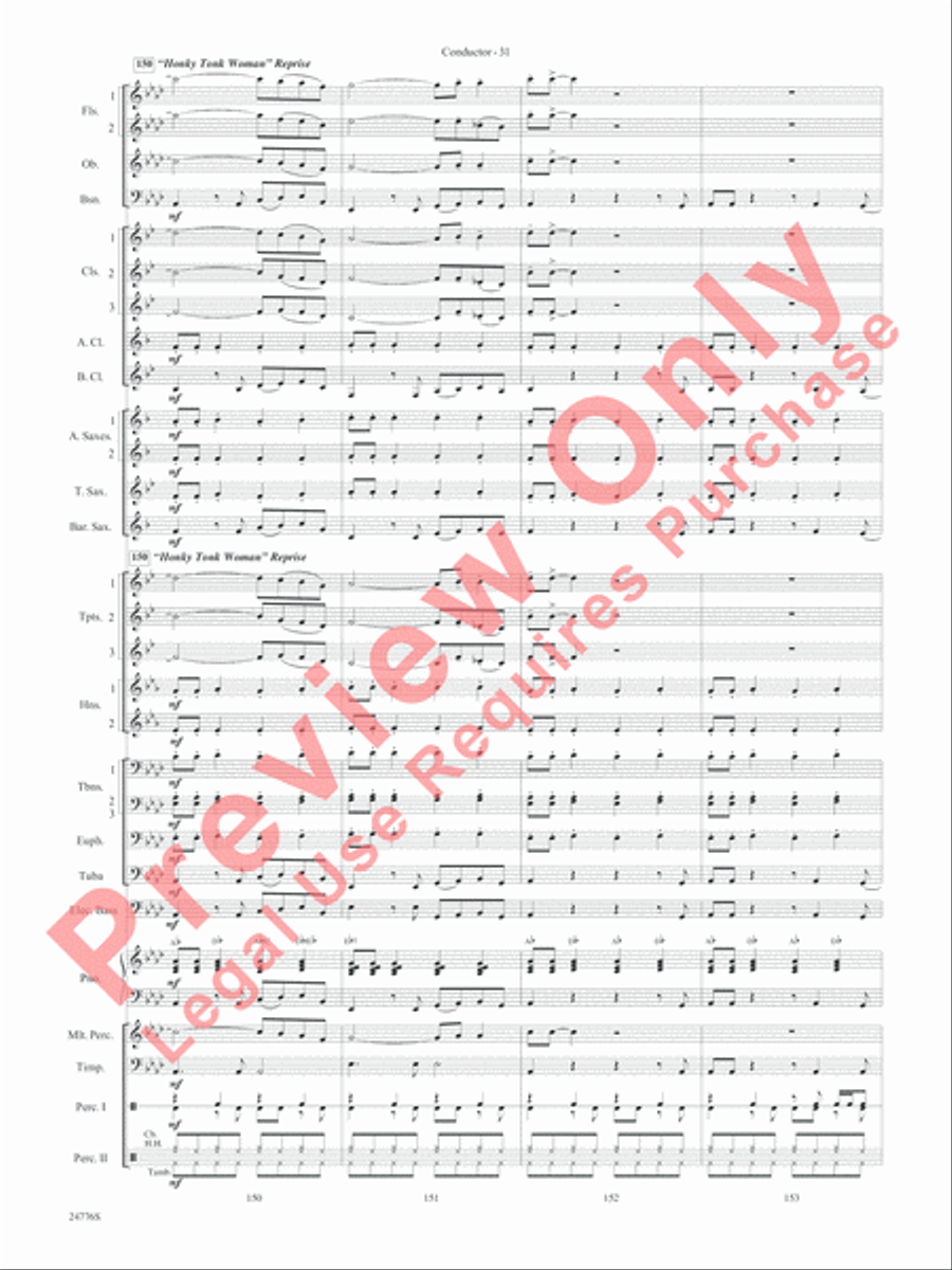 Rolling Stones: The Music Tour Concert Band scores gallery preview page 34