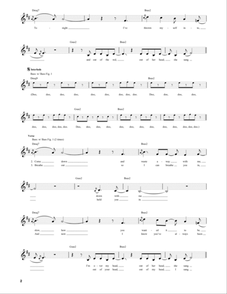 Everlong Everlong Guitar Tablature scores gallery preview page 2
