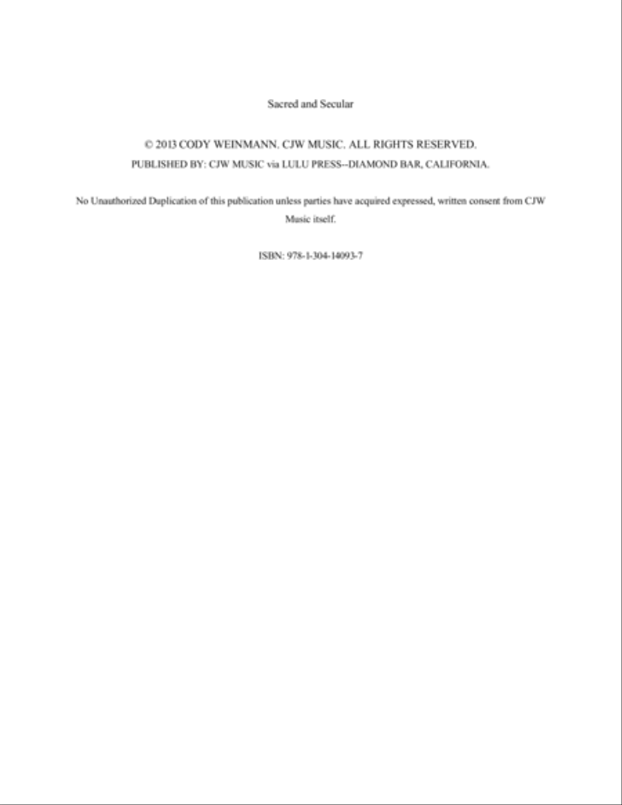 Sacred and Secular Sacred and Secular Choir scores gallery preview page 2