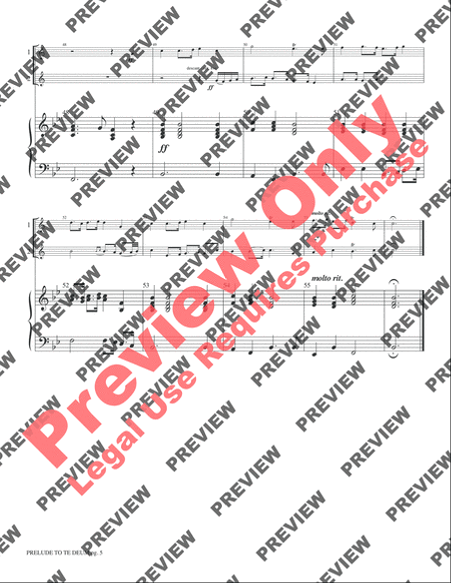 Prelude to Te Deum Trumpet Duet scores gallery preview page 7