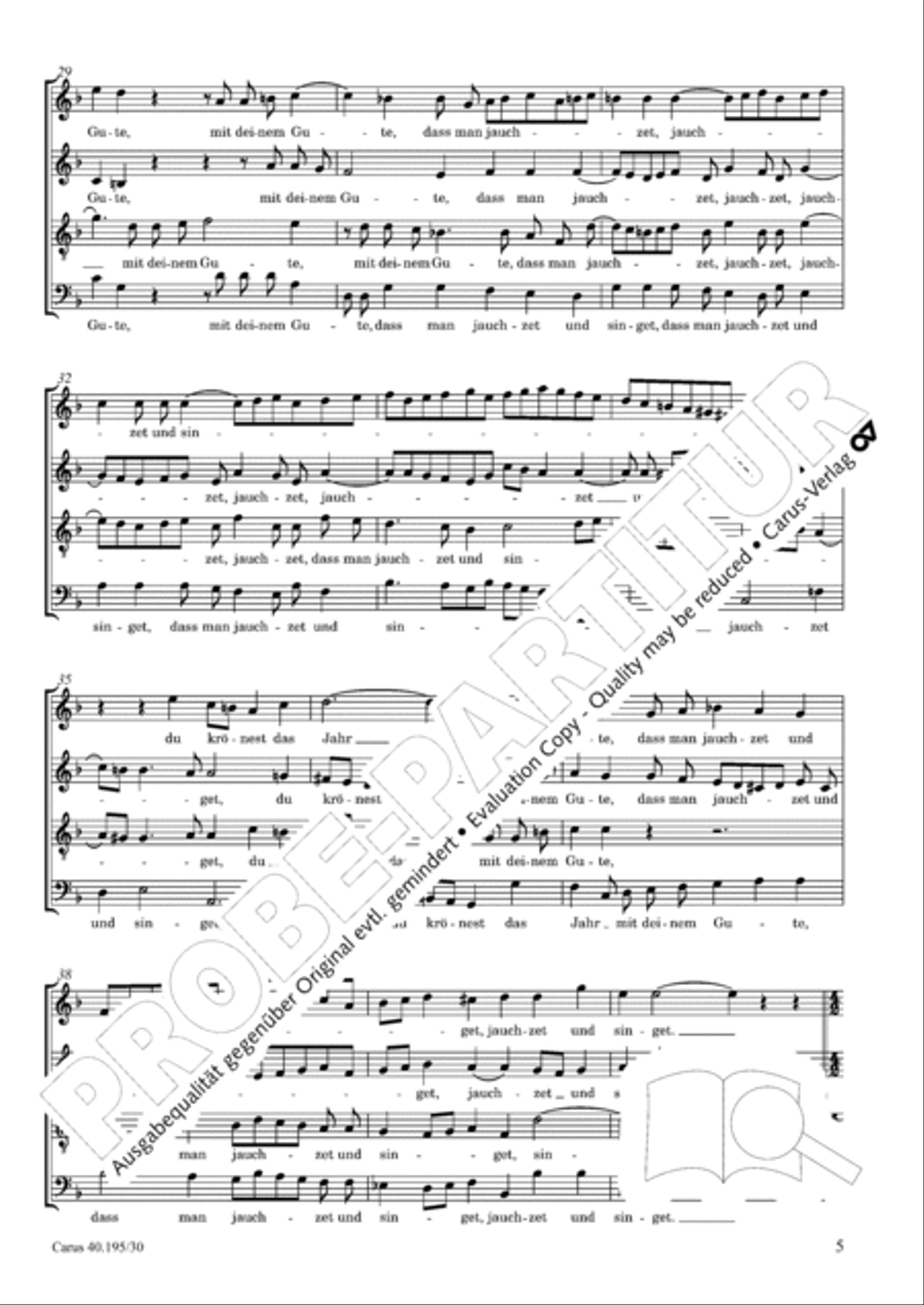 Gott, man lobt dich zu Zion 4-Part scores gallery preview page 5