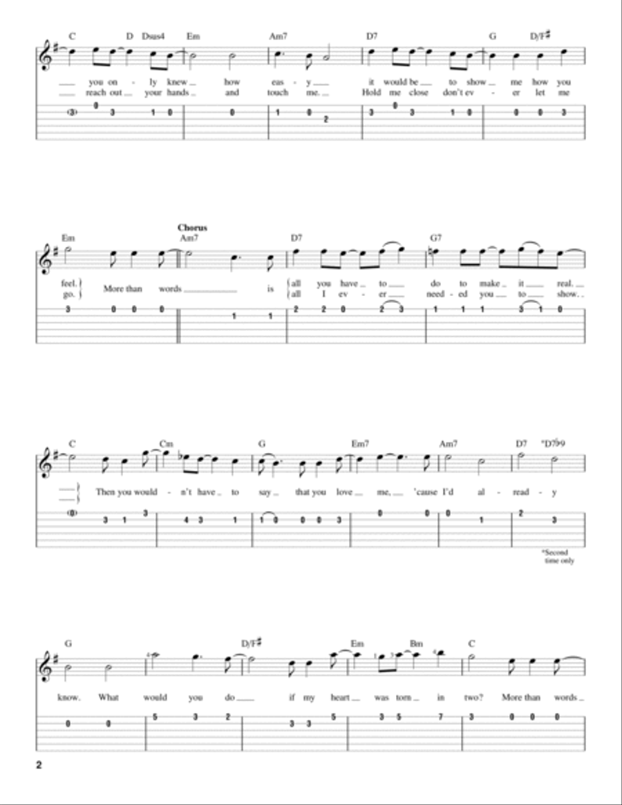 More Than Words Acoustic Guitar scores gallery preview page 2