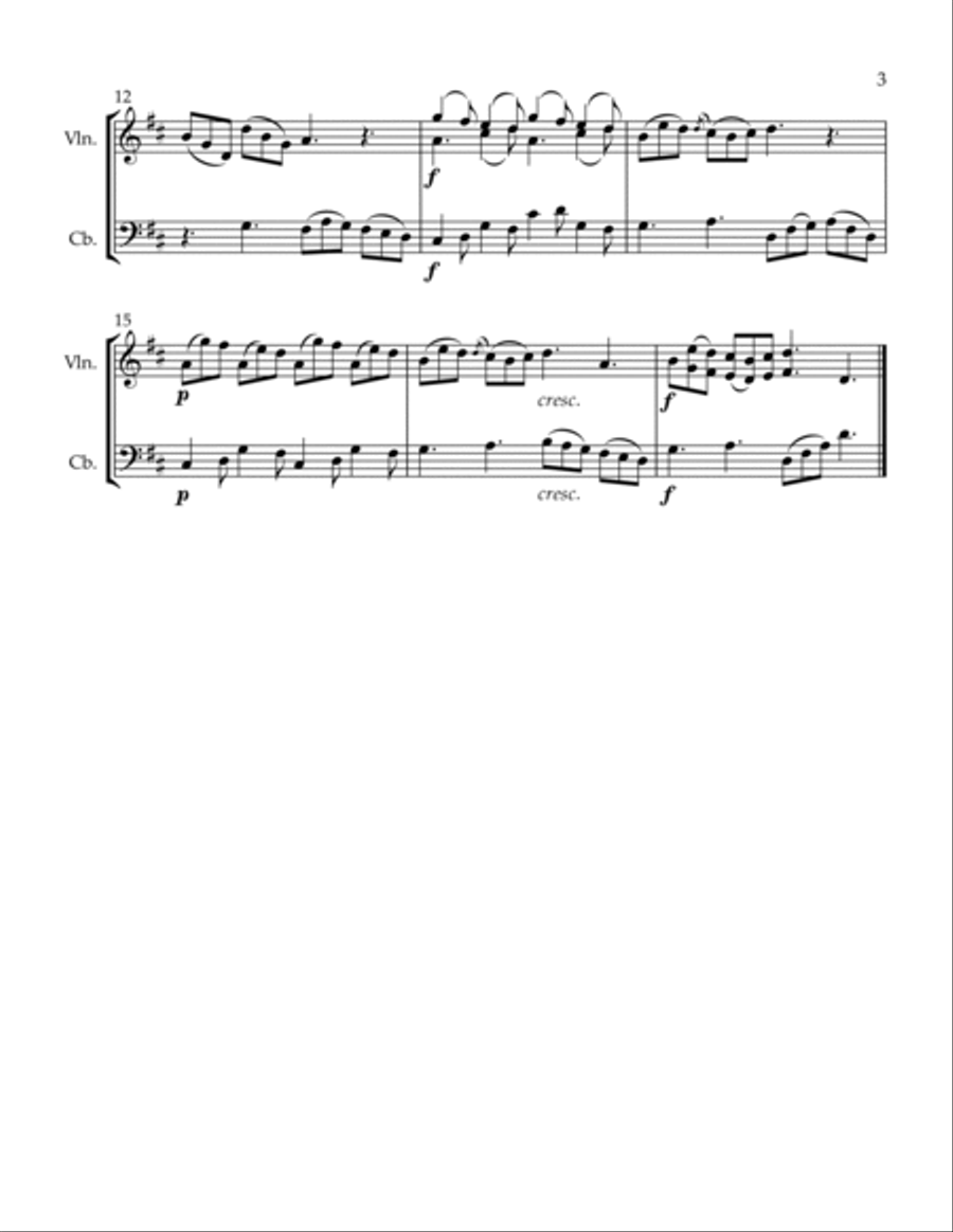 Gigue String Duet scores gallery preview page 3