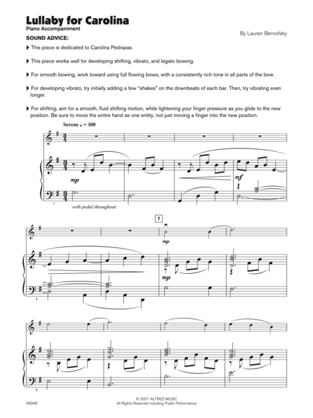 Lullaby for Carolina (Sound Innovations Soloist, Violin)