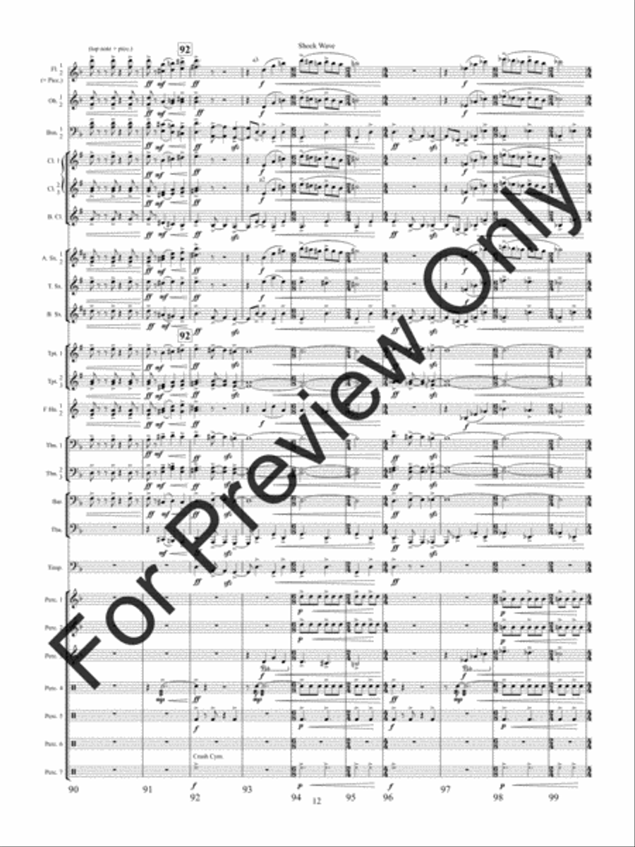 Shock Wave (Score) Concert Band scores gallery preview page 15